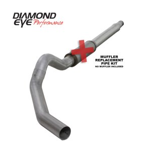 Ford F250 Performance Exhaust - Diamond Eye Performance - Cat Back, Single Exit - `03-`07